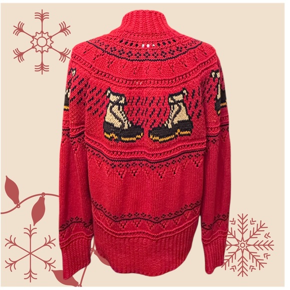 LL Bean Signature Cotton Fisherman Sweater Cardigan - Picture 4 of 10